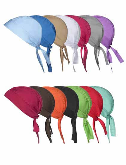 Gorro de cocina pirata ajustable disponible en 14 colores.