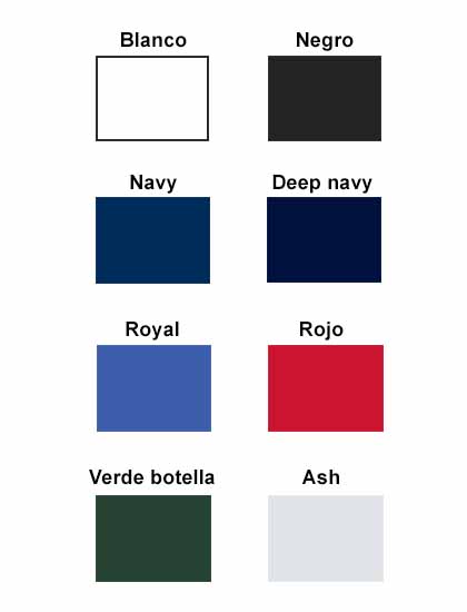 Disponibilidad de colores delpolo de hombre en manga larga.