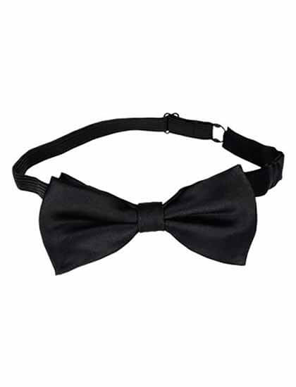 Pajarita de raso con cuello de goma elástica ajustable