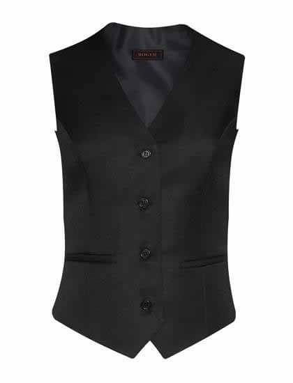 Chaleco negro de camarera 100% Poliéster.