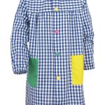Bata para niño/a de cuadros grandes
