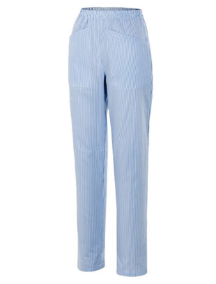 Pantalones sanitarios de mujer con rayas azules, ropa laboral cómoda y profesional en oferta
